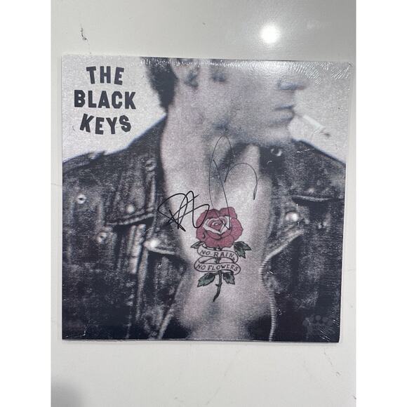 The Black Keys No Rain No Flowers Autographed Signed Sky Blue Vinyl LP - New #2